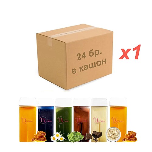 Кашон с кола маска пълнители 24 х 100мл. Natural Wax Box 1